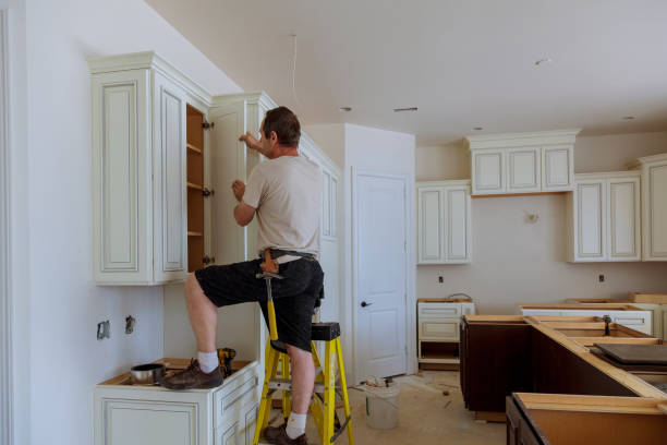 Kitchen island installation in Camden by JMT Kitchen Cabinet