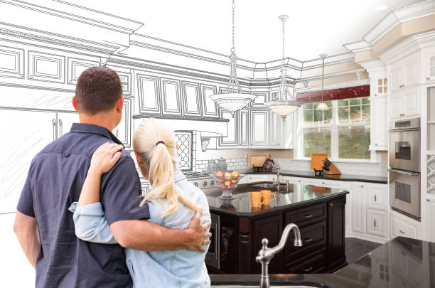 Custom kitchen cabinets installed in a Camden home